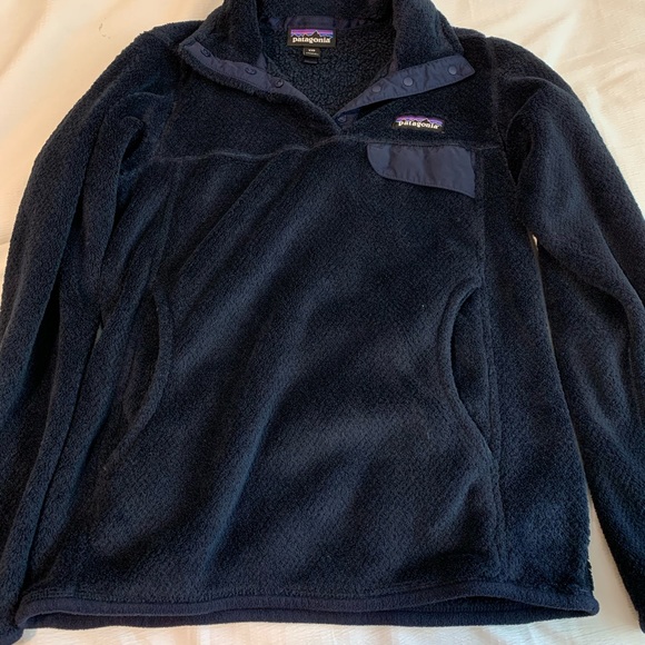 Patagonia Women’s Re-Tool Snap T Fleece Pullover in Navy size XXS - Picture 2 of 4